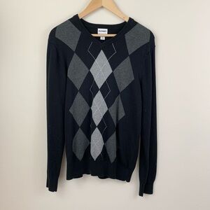 ✨5 FOR $25✨  Old Navy Men's Black and Gray Argyle Sweater